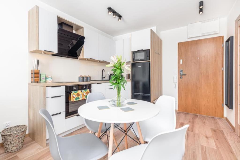 Modern Riverside Apartment With Free Parking Space Stettino Esterno foto